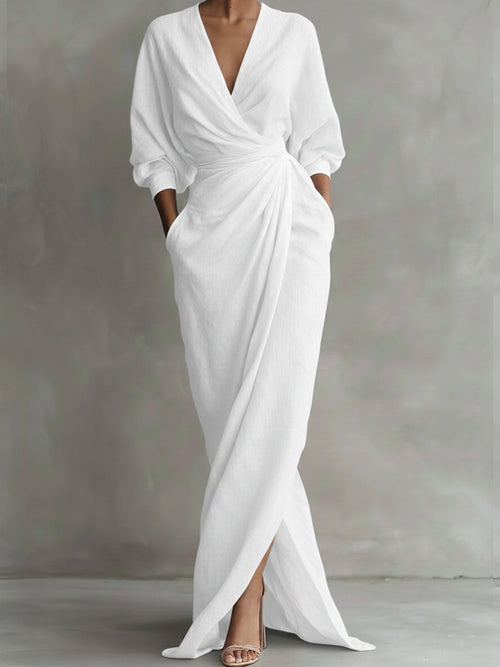 Serenelle – Elegant Draped Maxi Dress