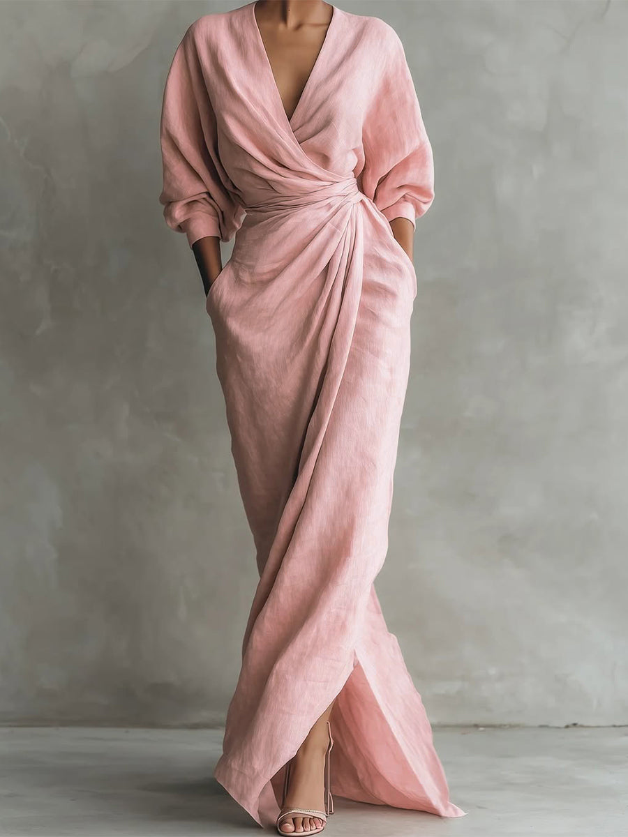 Serenelle – Elegant Draped Maxi Dress
