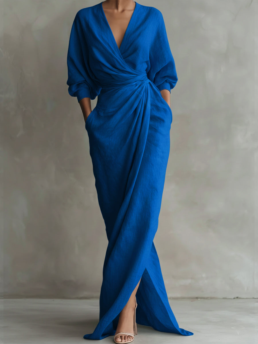 Serenelle – Elegant Draped Maxi Dress