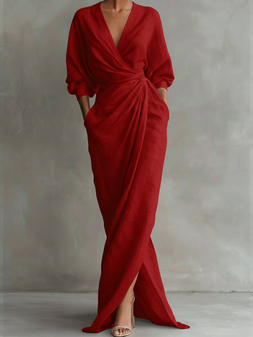 Serenelle – Elegant Draped Maxi Dress