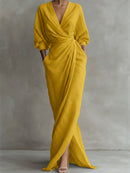Serenelle – Elegant Draped Maxi Dress