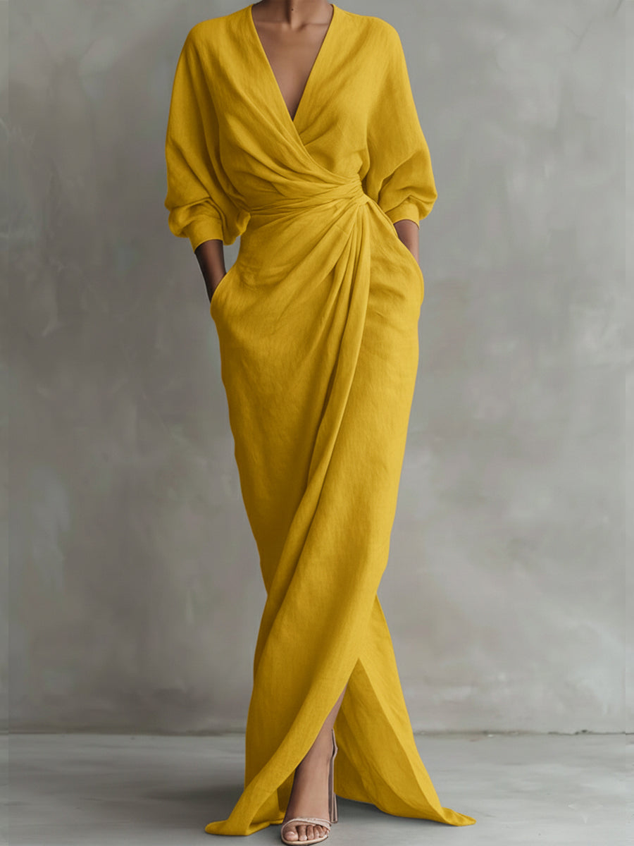 Serenelle – Elegant Draped Maxi Dress