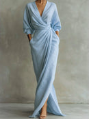 Serenelle – Elegant Draped Maxi Dress