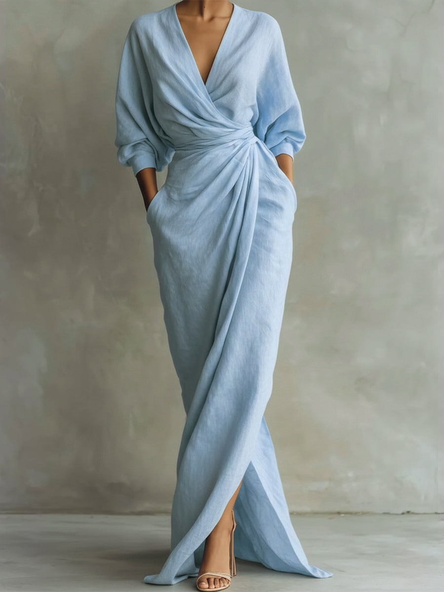 Serenelle – Elegant Draped Maxi Dress