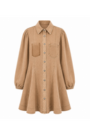 Ottela Denim Shirt Dress – Brown