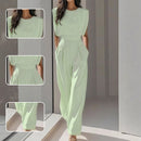 Solid Color Wide-Legged Jumpsuit