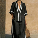 Women's Casual Color-Block 2-Piece Set