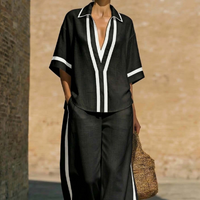 Women's Casual Color-Block 2-Piece Set